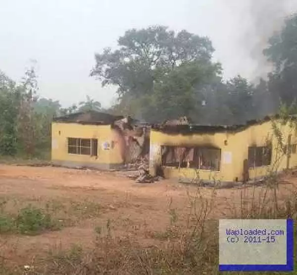 Photo: Kogi INEC Office Razed Ahead Of Tommorrow